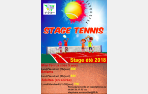 Affiche stages été 2018