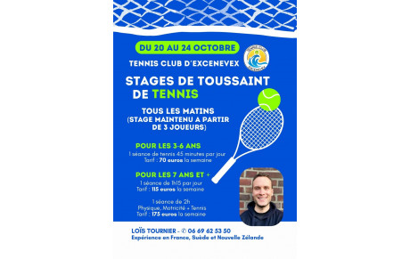 Stages vacances de la Toussaint